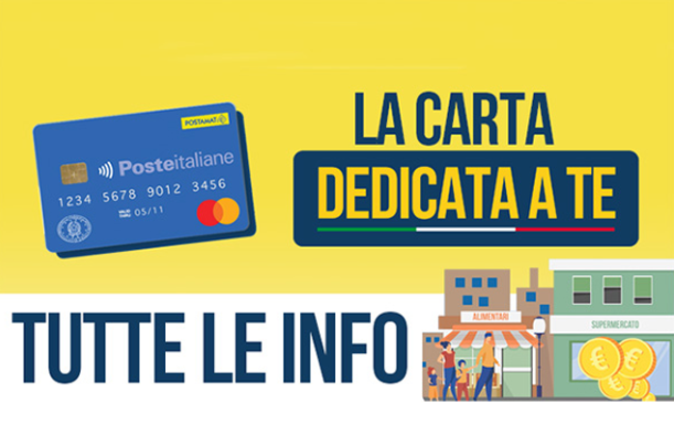 locandina Poste italiane la carta dedicata a te